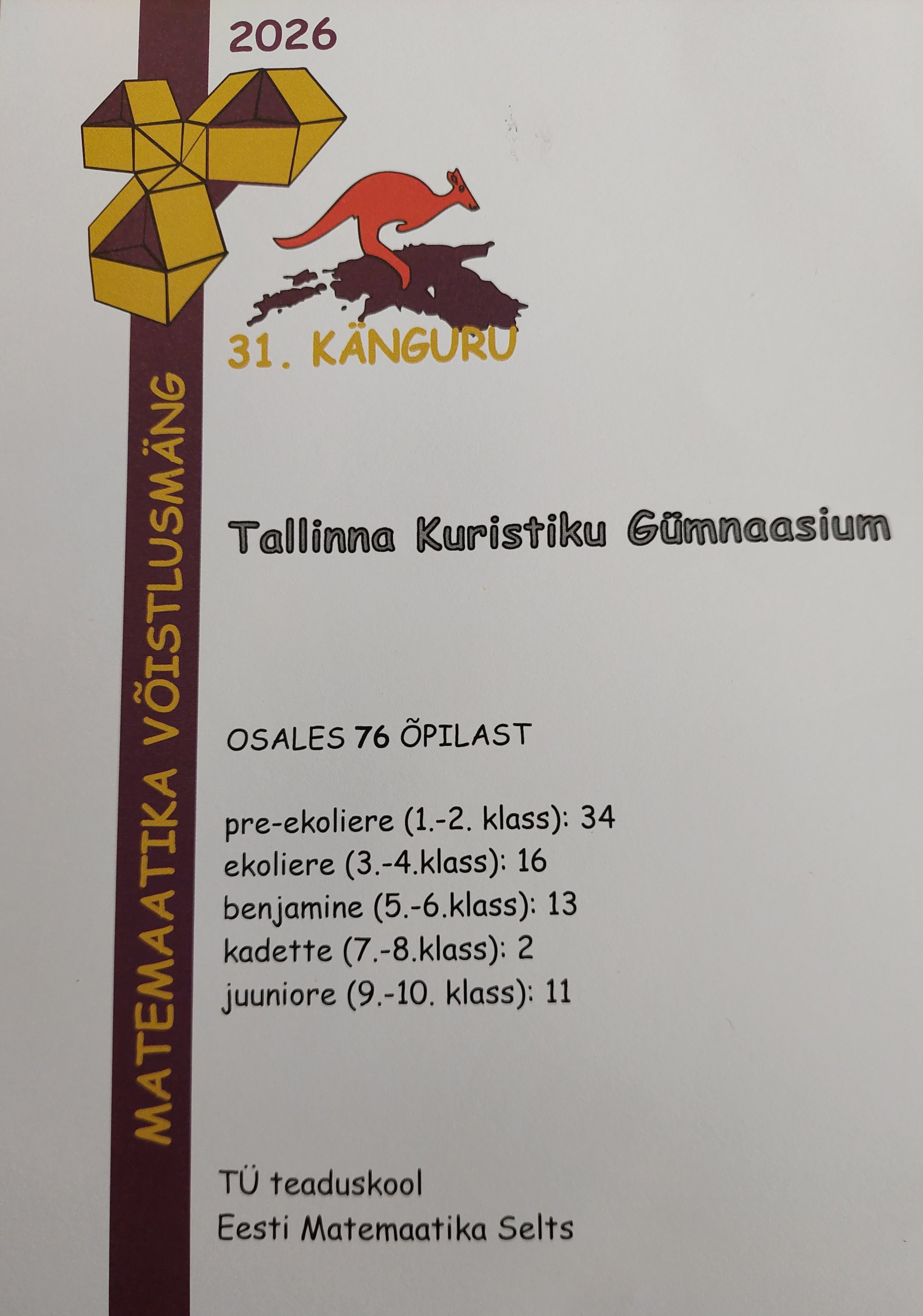 TÜ teaduskooli diplom