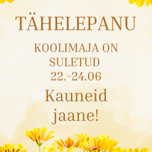 Koolimaja suletud